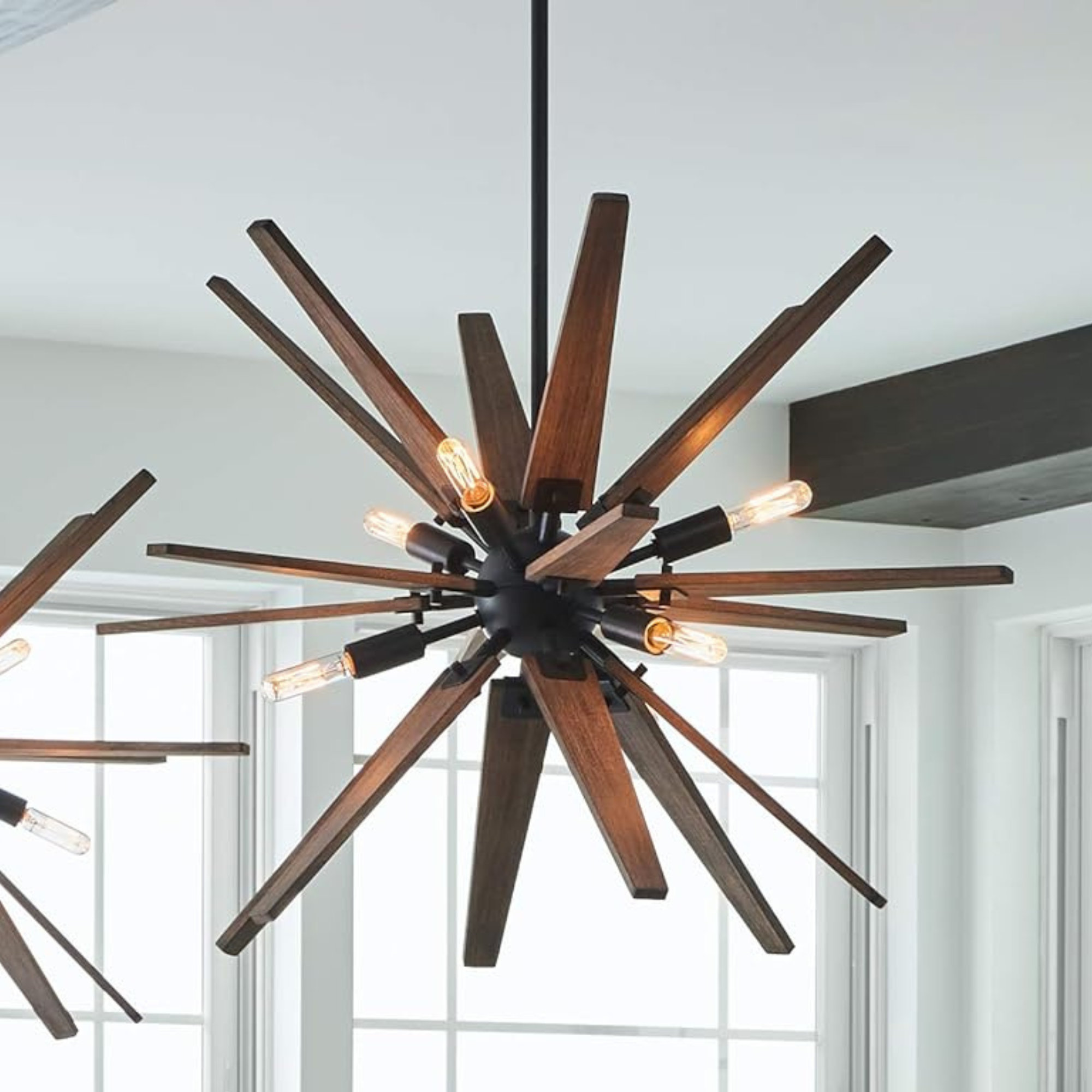 Ivy Bronx Lequan 8 - Light Thorne Modern Unique Spuntik Wood